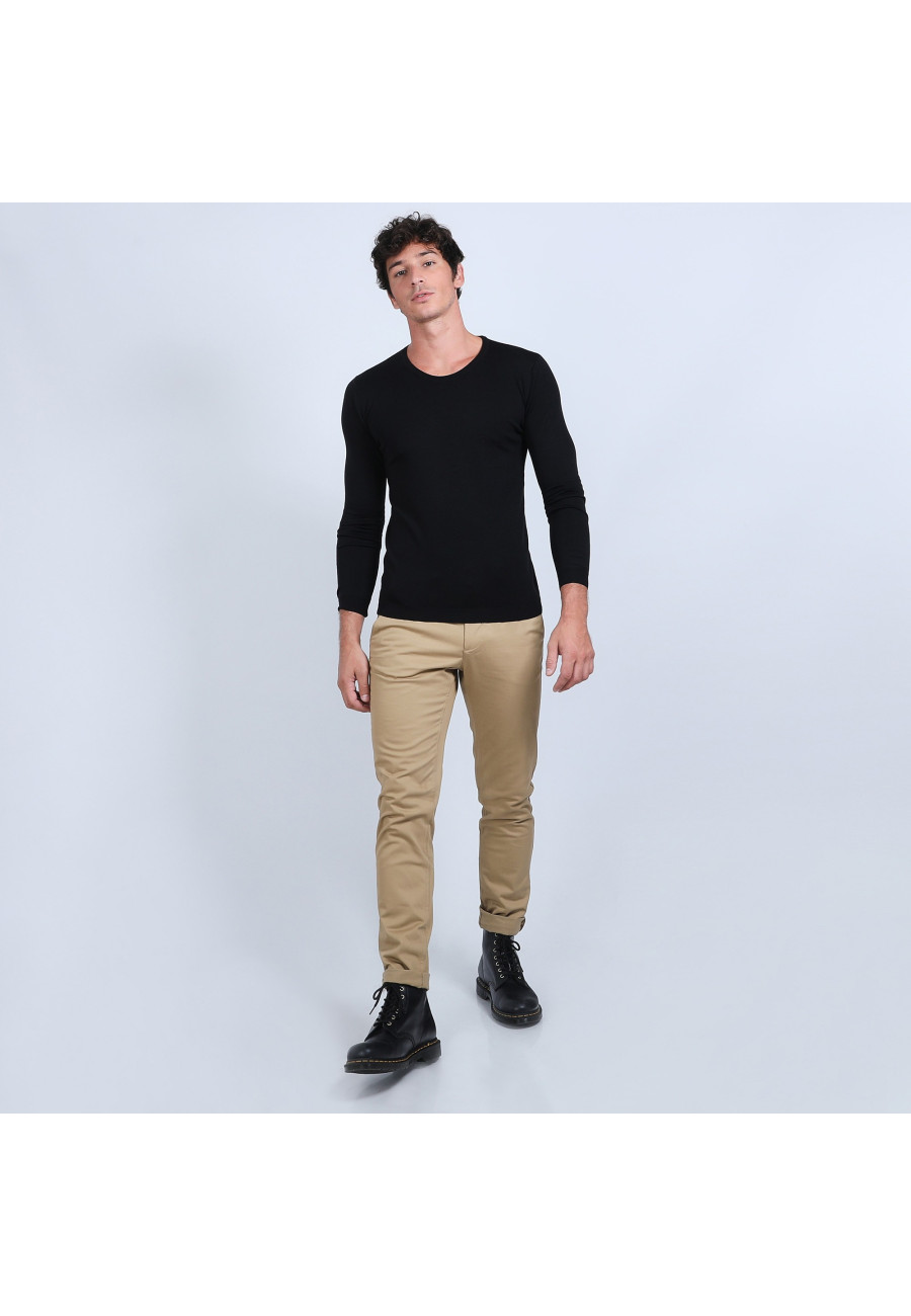 V-neck jumper in merino wool - Eddie