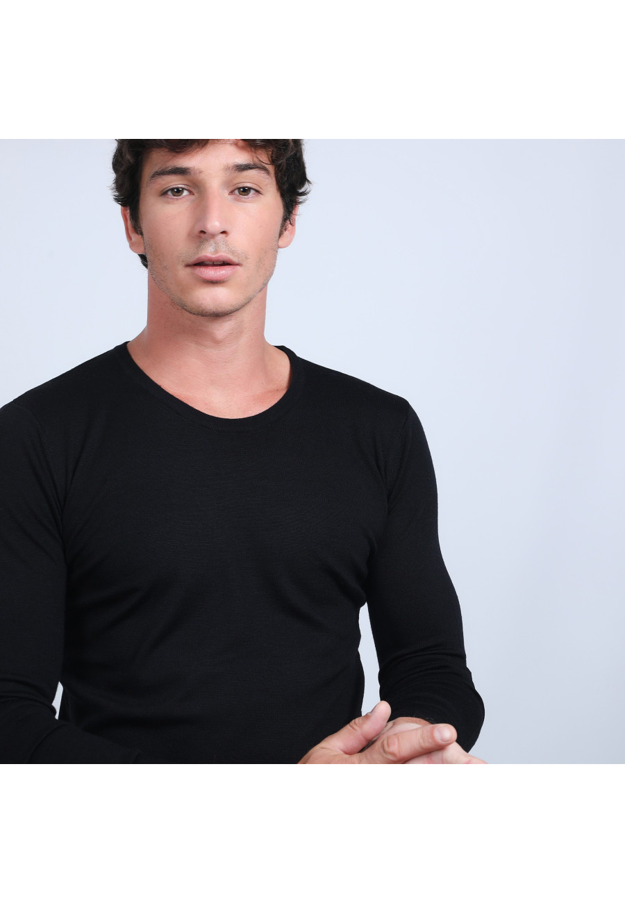 Suéter de lã merino com gola redonda - Eddie