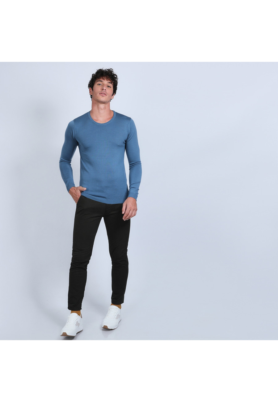 V-neck jumper in merino wool - Eddie