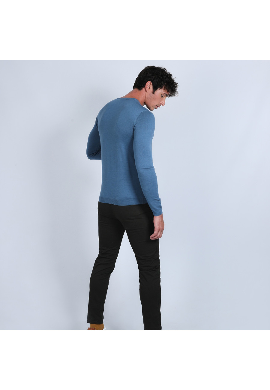 Suéter de lã merino com gola redonda - Eddie