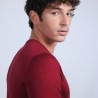 Pull col rond en laine mérinos - Bardem 6681 rouge - 51 bordeaux