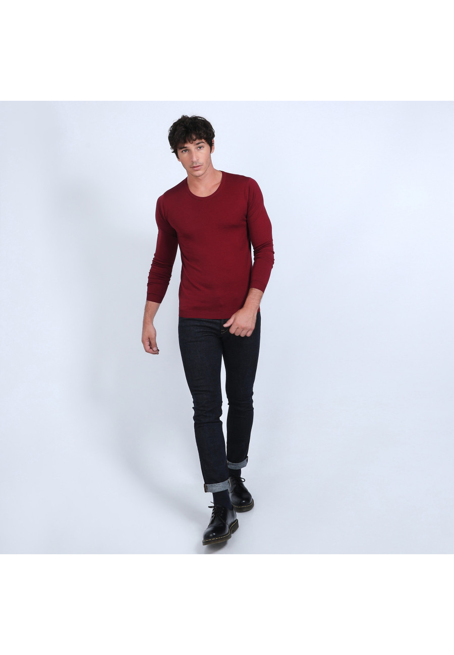 V-neck jumper in merino wool - Eddie