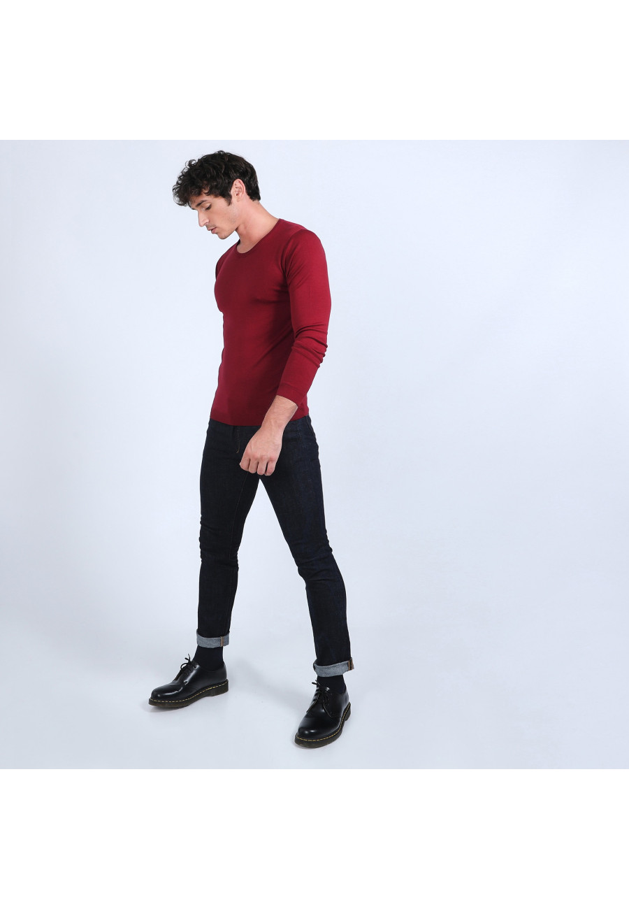 Suéter de lã merino com gola redonda - Eddie