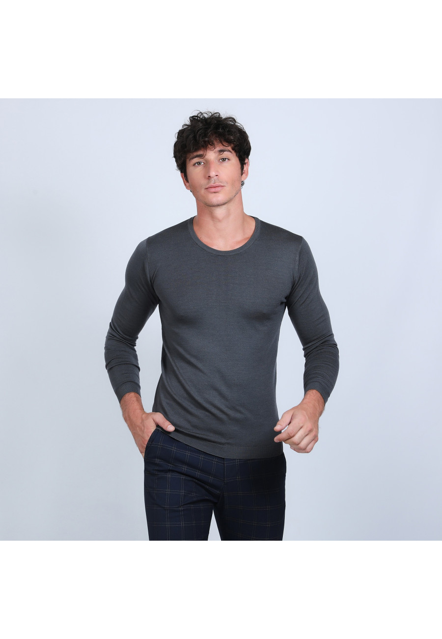 V-neck jumper in merino wool - Eddie