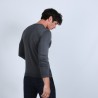 Pull col rond en laine mérinos - Bardem 6611 gris anthracite - 10 gris foncé