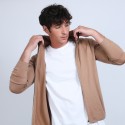 Gilet zippé en laine mérinos - Bastian 6630 camel - 88 Camel