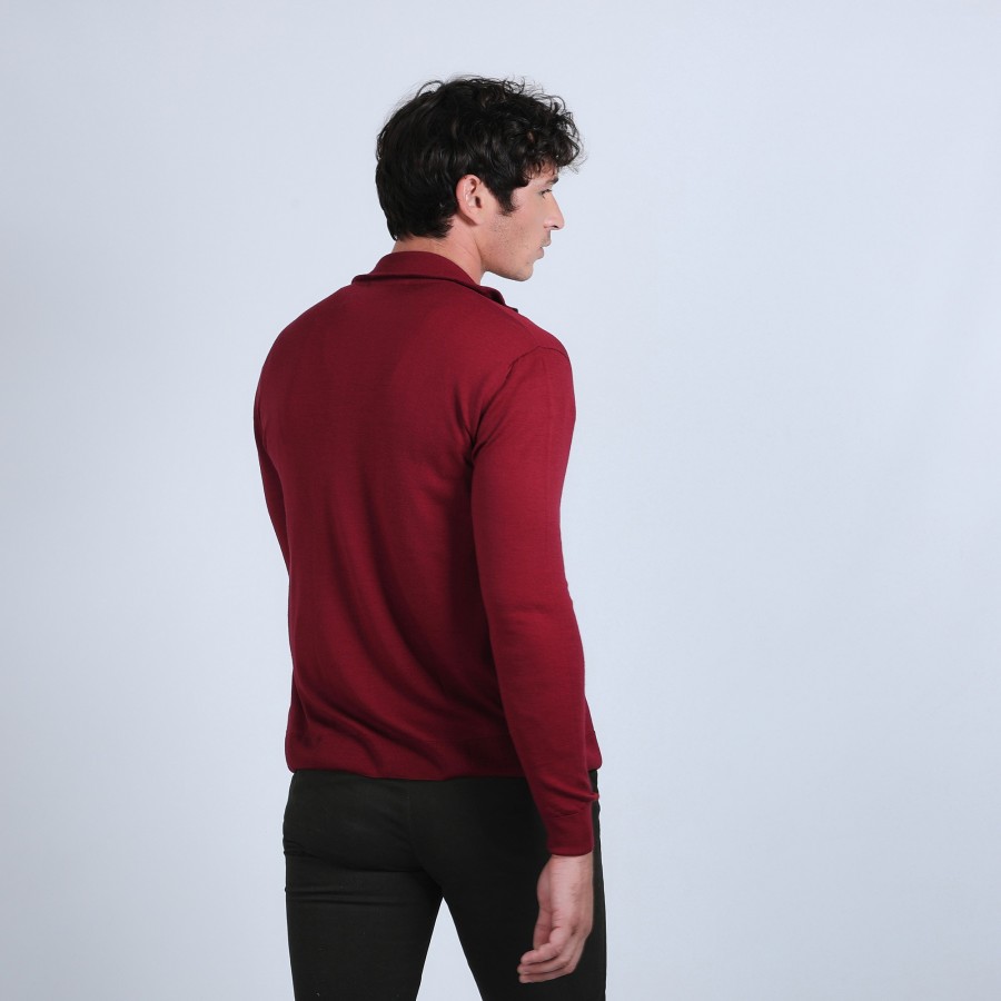 Colete com zíper em lã Merino - Estian