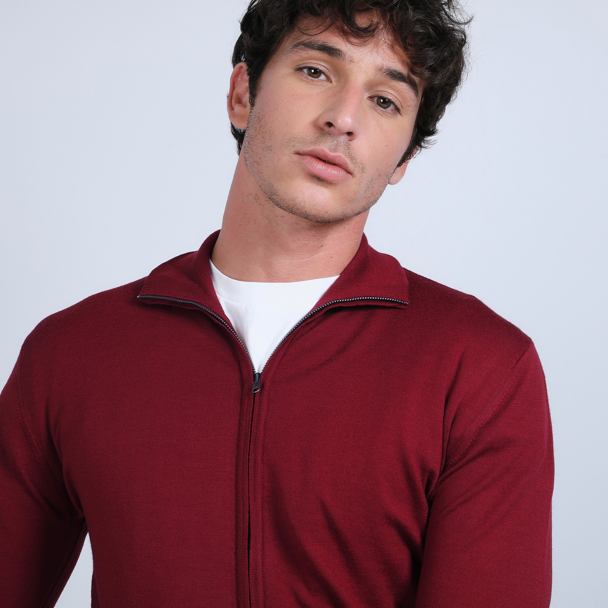 Gilet zippé en laine mérinos - Bastian