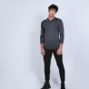 Pull col polo en laine mérinos - Beni 6611 gris anthracite - 10 gris foncé
