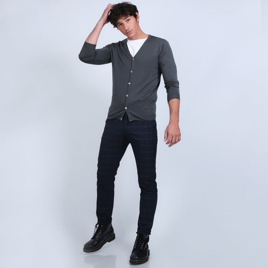 Cardigan de lã merino com botões - Etienne