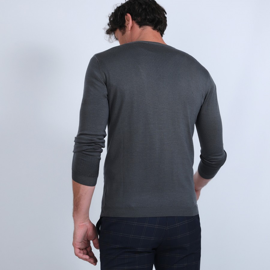 Cardigan de lã merino com botões - Etienne