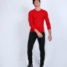 Pull col rond en cachemire - Benoit 6680 ecarlate - 52 rouge
