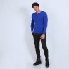 Pull col rond en cachemire - Benoit 6645 bleu dur - 48 bleu roi