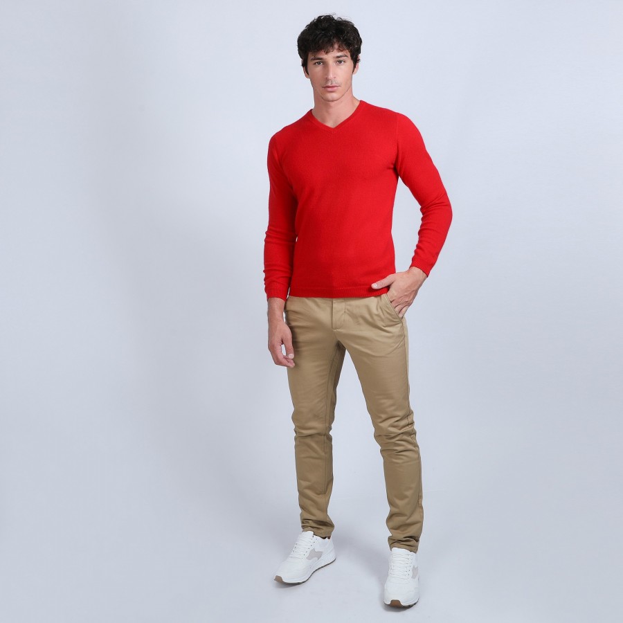 V-neck jumper in cashmere - Evann