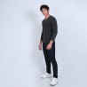 Pull col V en cachemire - Benjamin 6611 gris anthracite - 10 gris foncé