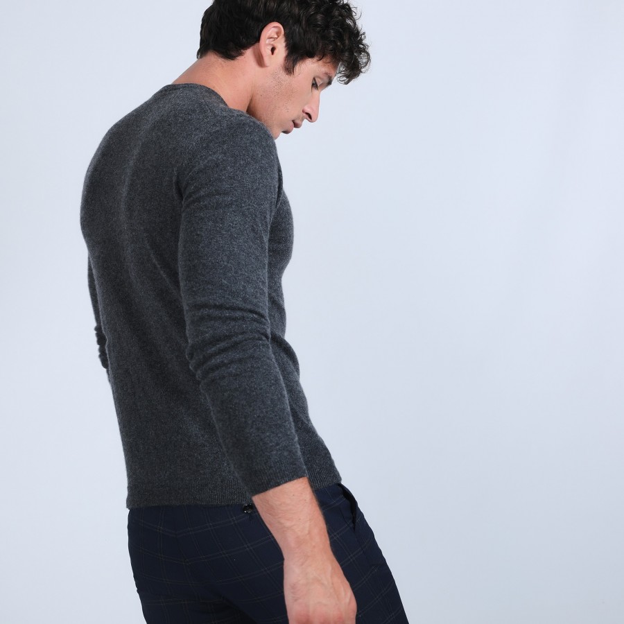 Suéter de cashmere com decote em V - Evann