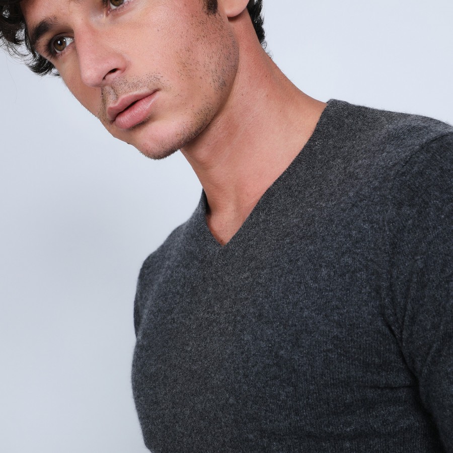 V-neck jumper in cashmere - Evann