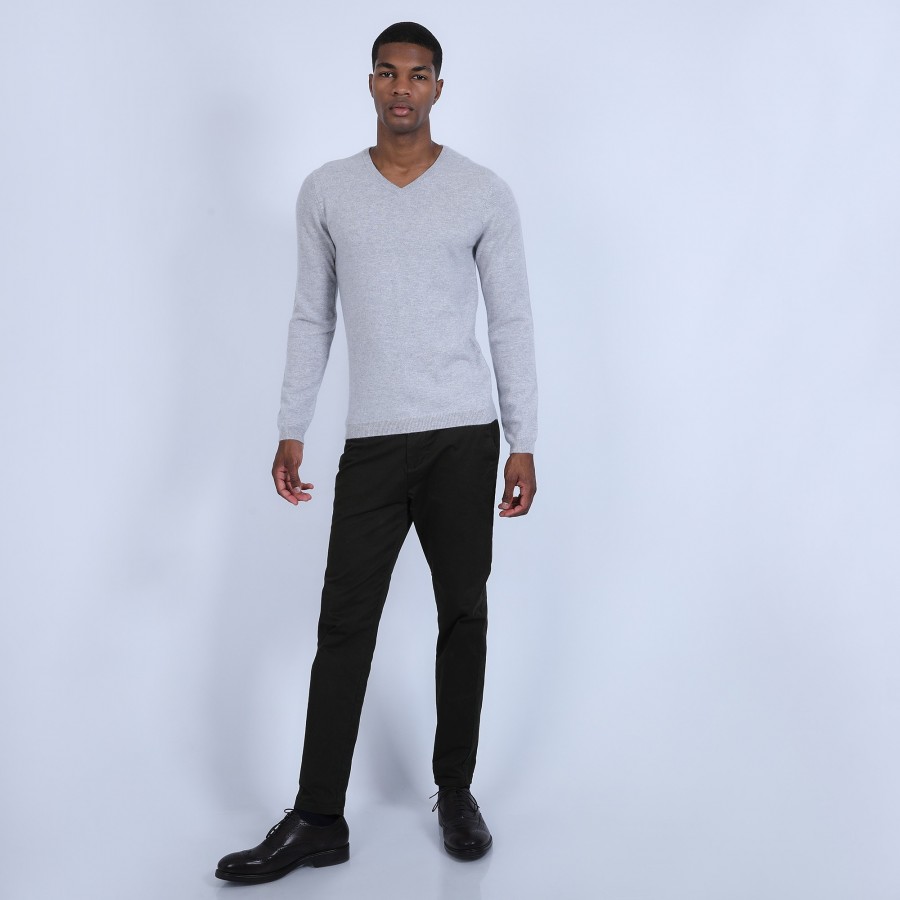 V-neck jumper in cashmere - Evann