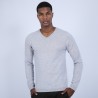 Pull col V en cachemire - Benjamin 6612 gris clair - 11 gris clair