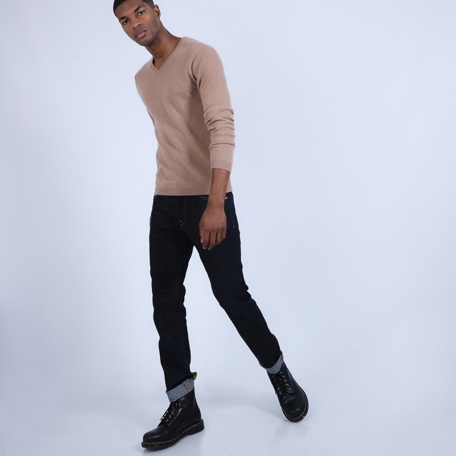 Suéter de cashmere com decote em V - Evann