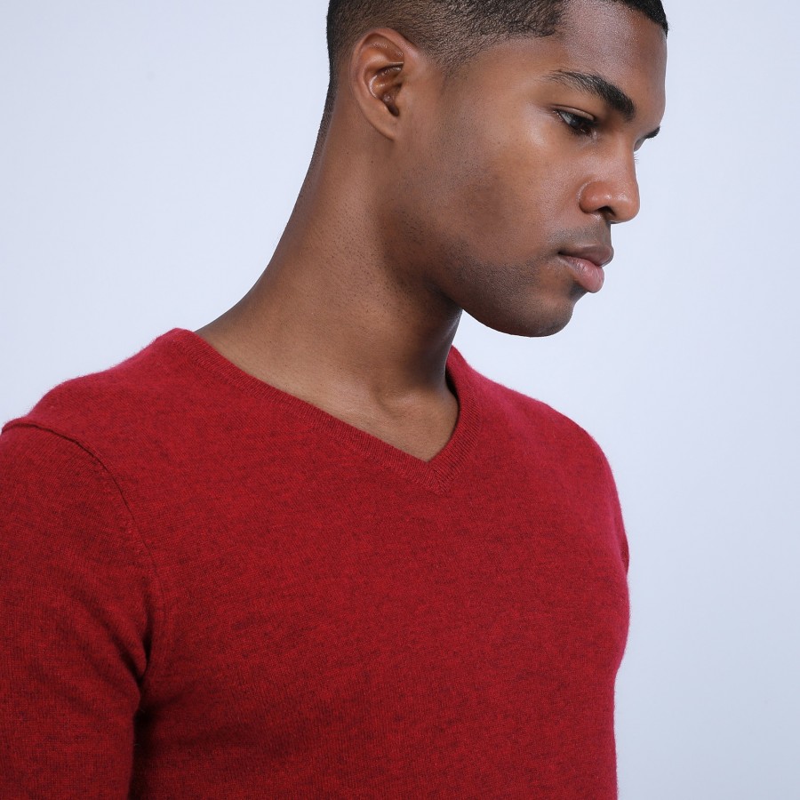 Suéter de cashmere com decote em V - Evann