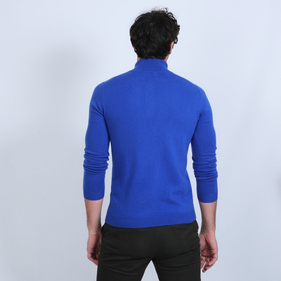 Cashmere zip-up 2-ply jumper - Emile
