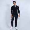 Pull col zippé en cachemire 2 fils - Blaise 6640 marine - 05 bleu marine