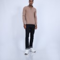 Pull col zippé en cachemire 2 fils - Blaise 6630 camel - 88 camel