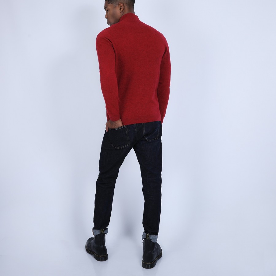 Suéter de cashmere com zíper e gola dupla - Emile