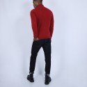 Pull col zippé en cachemire 2 fils - Blaise 6681 rouge - 20 rouge foncé