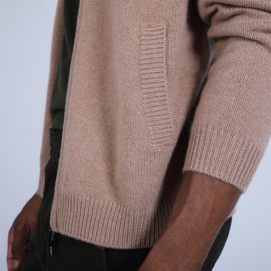 Cardigan de cashmere com zíper e 4 camadas - Balthazar