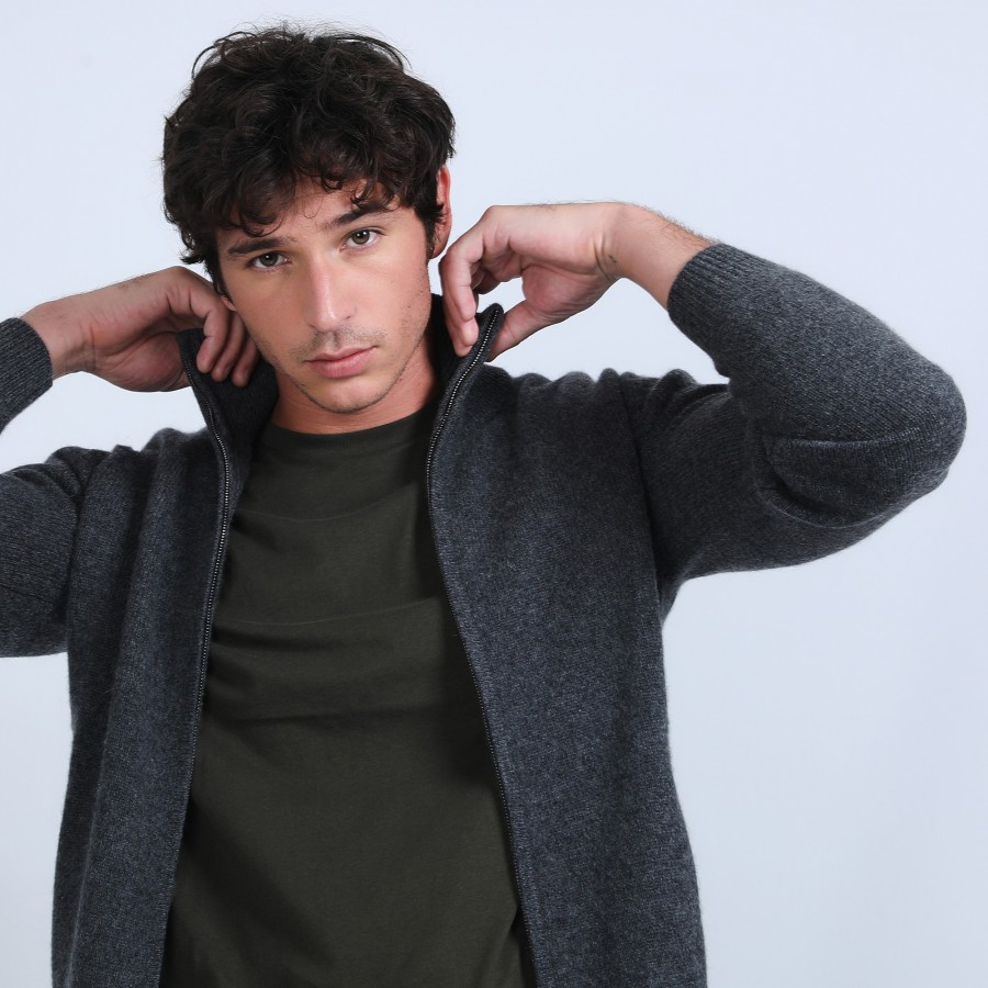 Cardigan de cashmere com zíper e 4 camadas - Balthazar