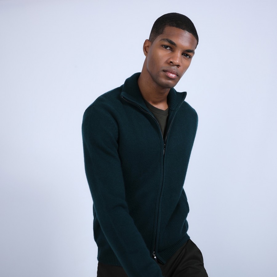 Gilet zippé en cachemire 4 fils - Balthazar