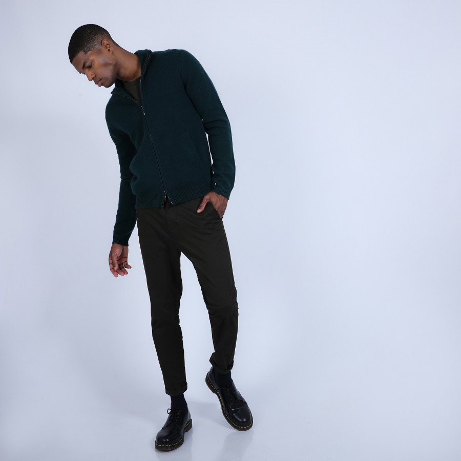 Cardigan de cashmere com zíper e 4 camadas - Balthazar