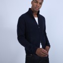 Gilet zippé en cachemire 4 fils - Balthazar 6640 marine - 05 bleu marine