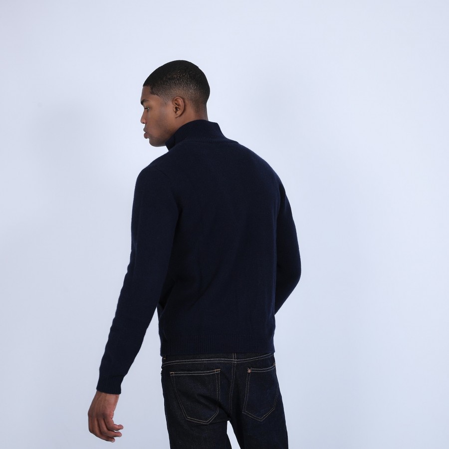 Zipped cardigan made of 4-ply cashmere - Balthazar