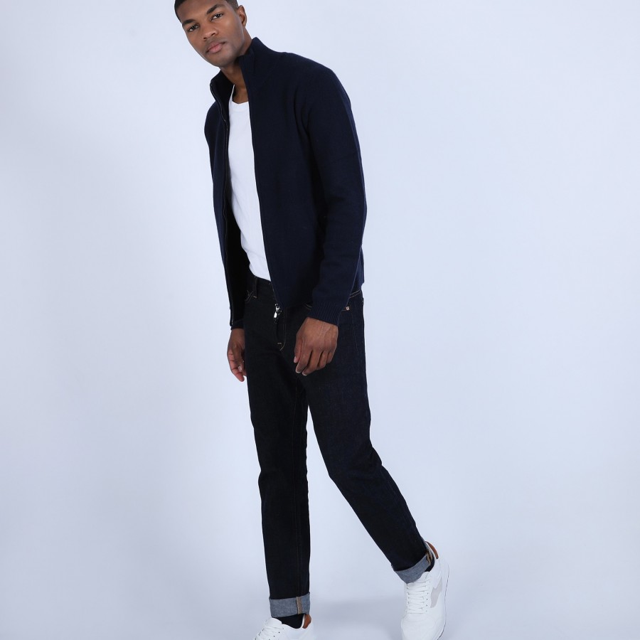 Cardigan de cashmere com zíper e 4 camadas - Balthazar