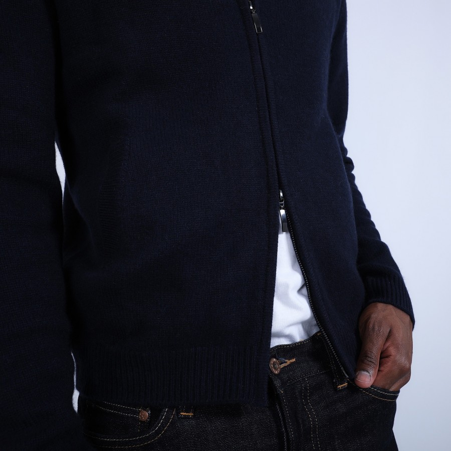 Cardigan de cashmere com zíper e 4 camadas - Balthazar