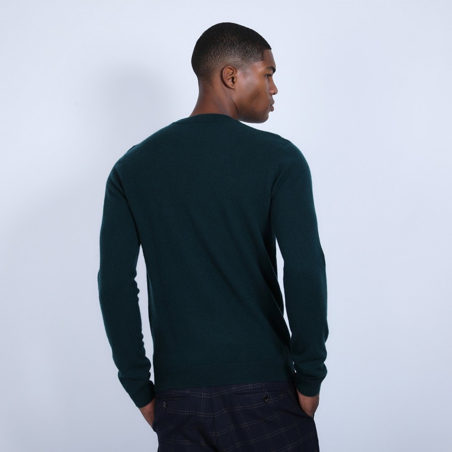Button shoulder 4-ply cashmere jumper - Bonifas