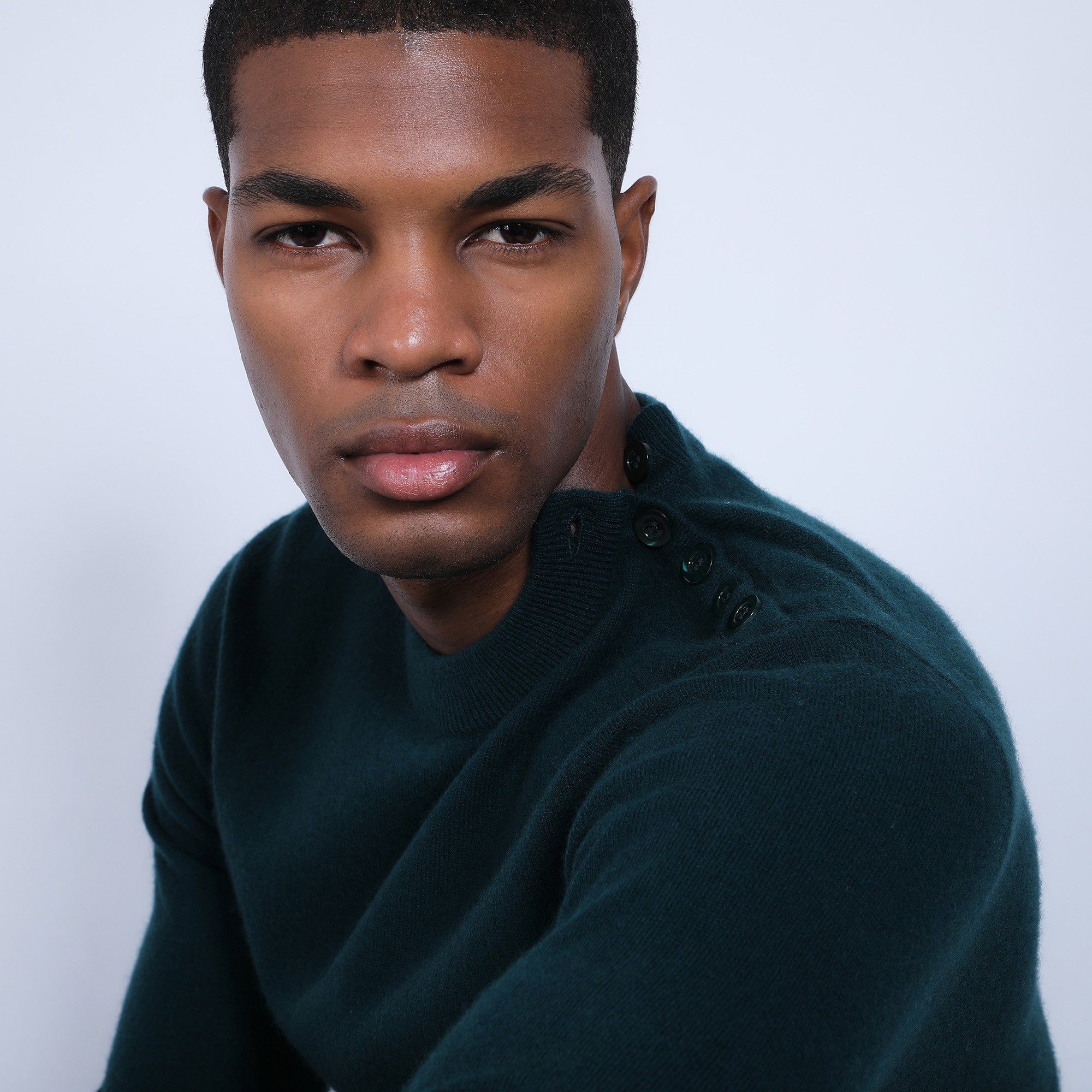 Pull cachemire 4 fils boutons épaules- Bonifas