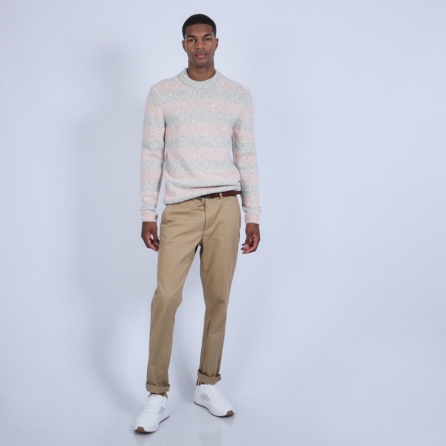 Striped high-neck jumper - Romualdo