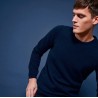 Pull col rond en cachemire - Benoit 6640 marine - 05 bleu marine