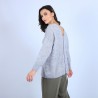 Pull col V avant et arrière en mohair - Simon