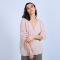 Pull col V avant et arrière en mohair - Simon