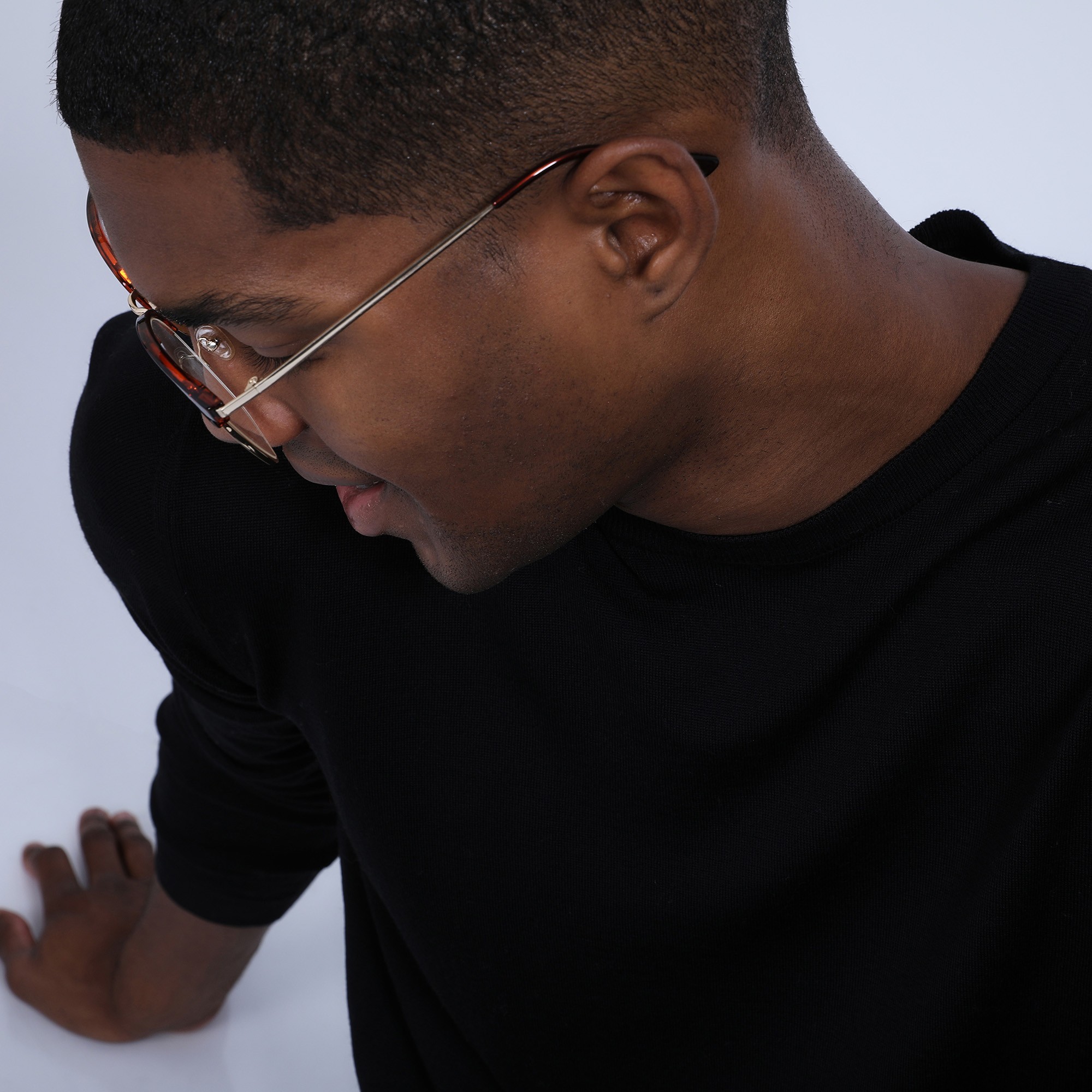 Pull col rond en laine et soie - Barsam