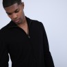 Gilet zippé en laine mérinos - Bastian 6610 noir - 01 Noir