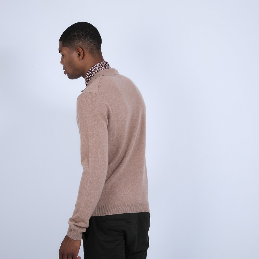 Suéter de cashmere com gola polo - Emerson