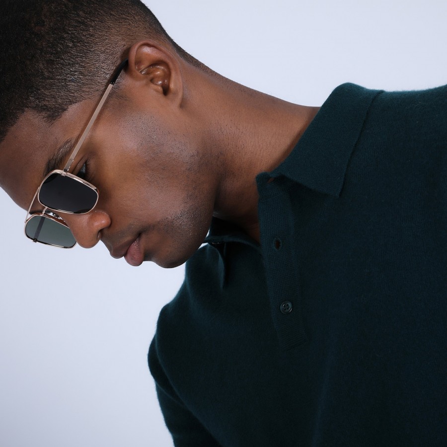 Suéter de cashmere com gola polo - Emerson