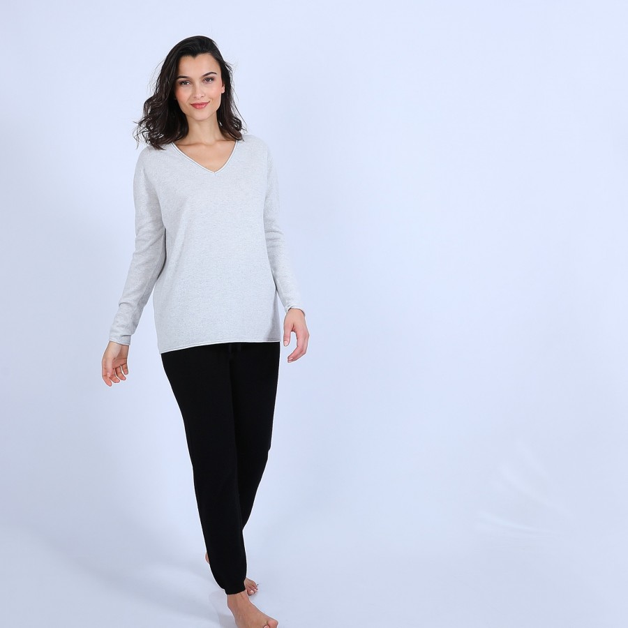 Pull col V en cachemire - Olgae