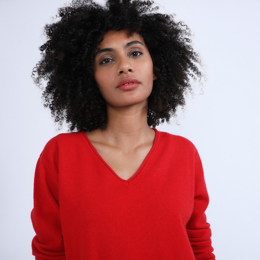 Pull col V en cachemire - Olgae